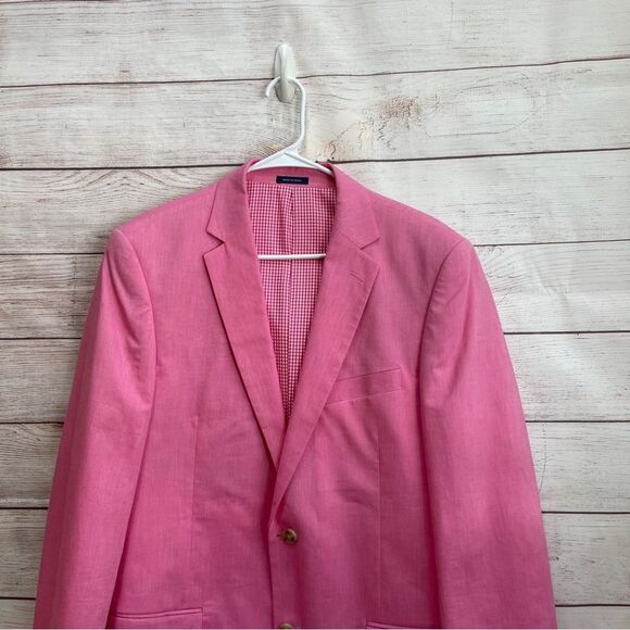STAFFORD 100% COTTON BLAZER IN PINK - Picture 2 of 6